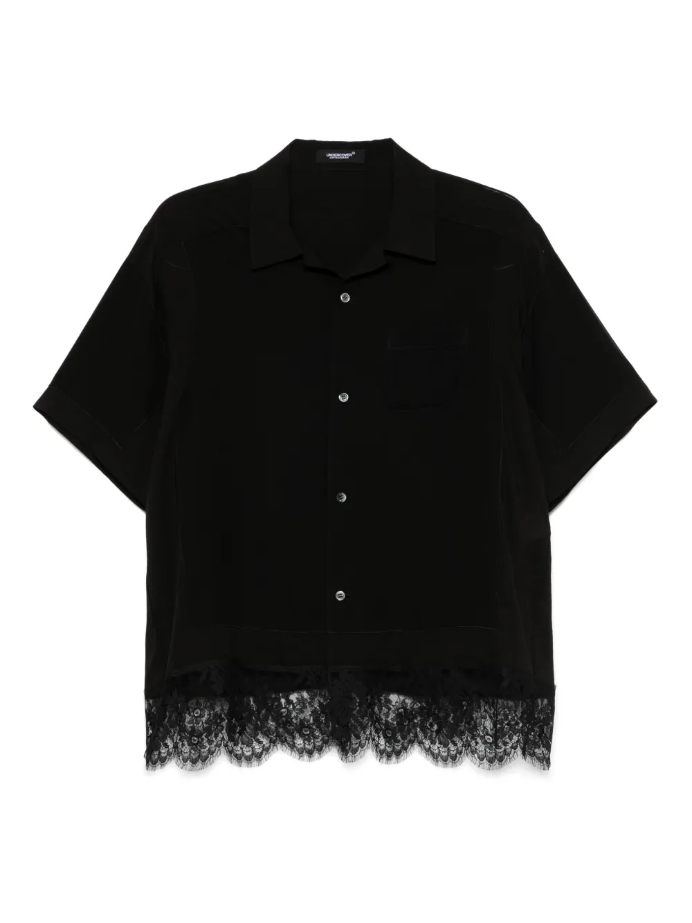 Undercover Blouse met bloemenkant Zwart