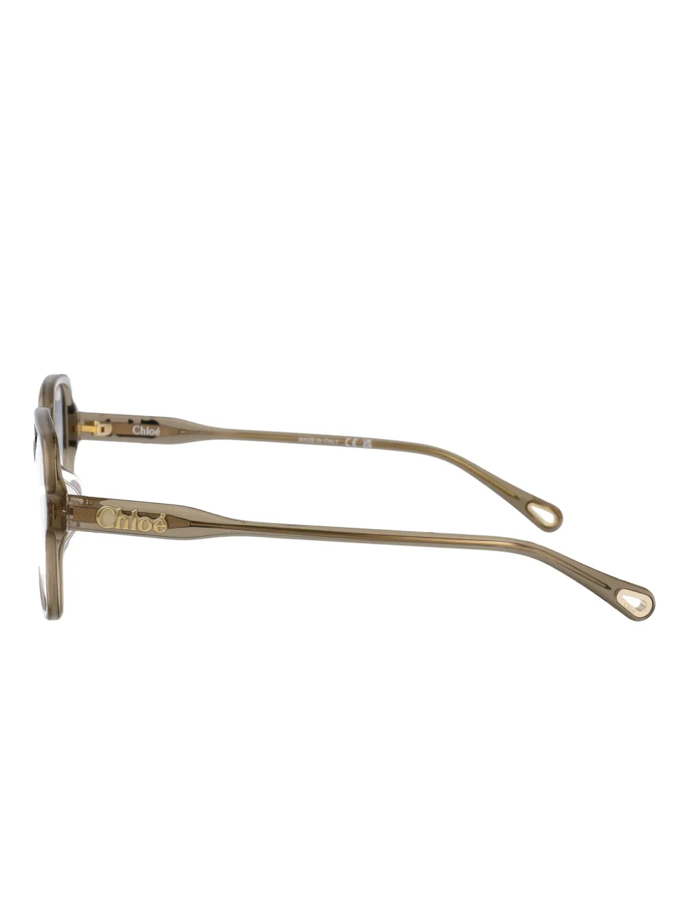 Chloé Eyewear Bril met vierkant montuur Beige