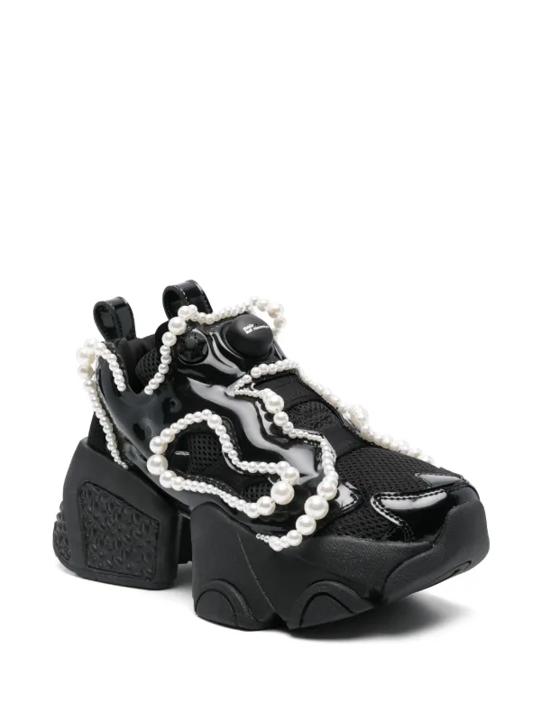 ファッション人気ブランドランキング Noir Kei Ninomiya x Reebok pearl-embellished Sneakers 靴