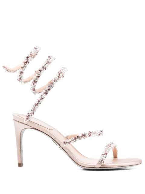 René Caovilla sandalias con detalles de cristal y tacón de 80mm