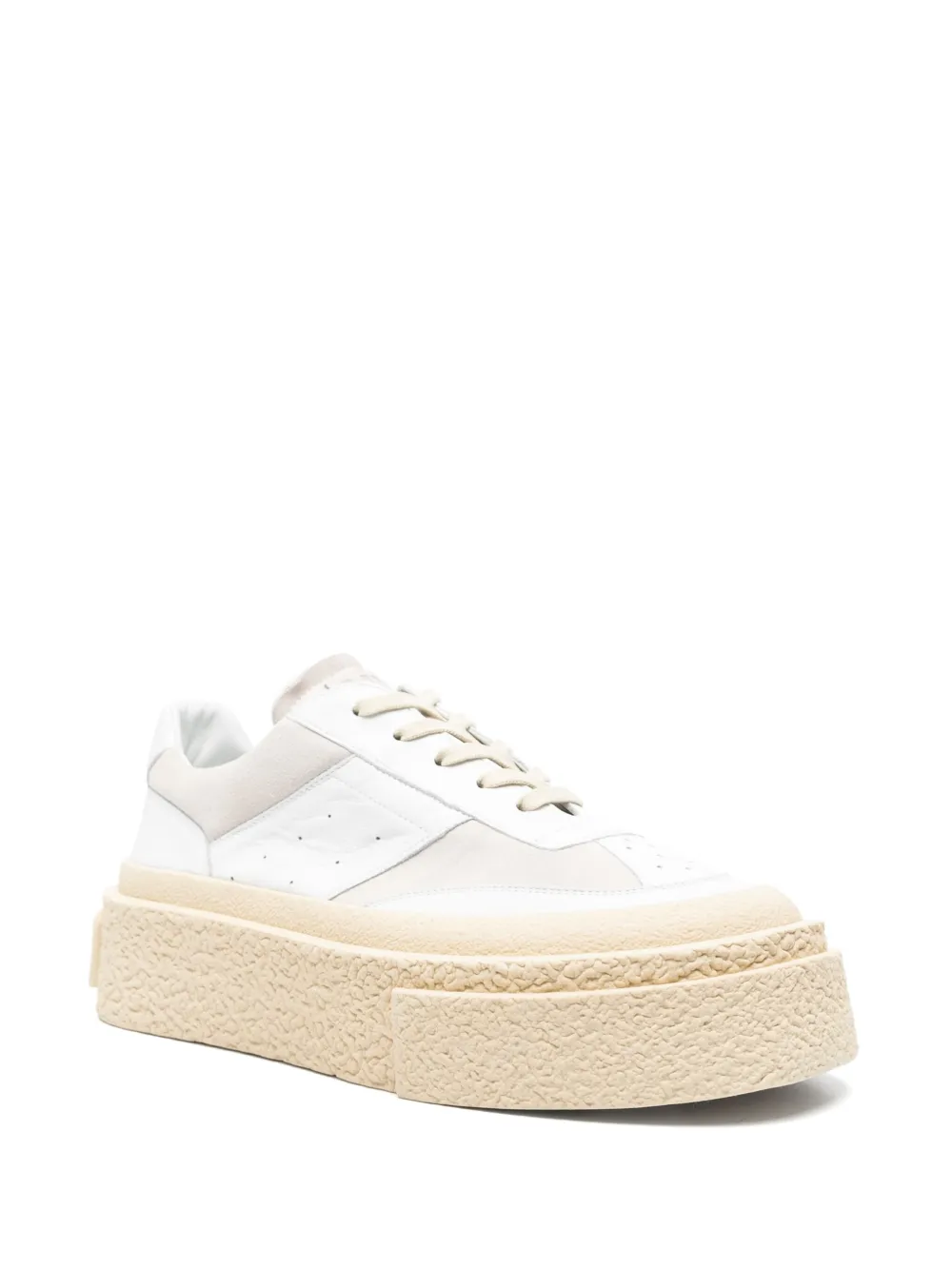 MM6 Maison Margiela leather sneakers White