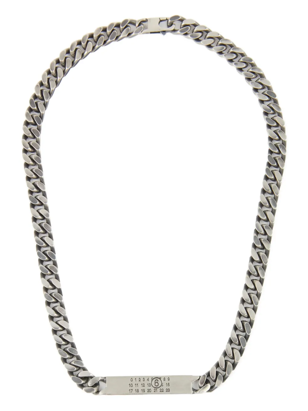 MM6 Maison Margiela ロゴ ネックレス - シルバートーン MM6 Maison Margiela ロゴ ネックレス - シルバートーン