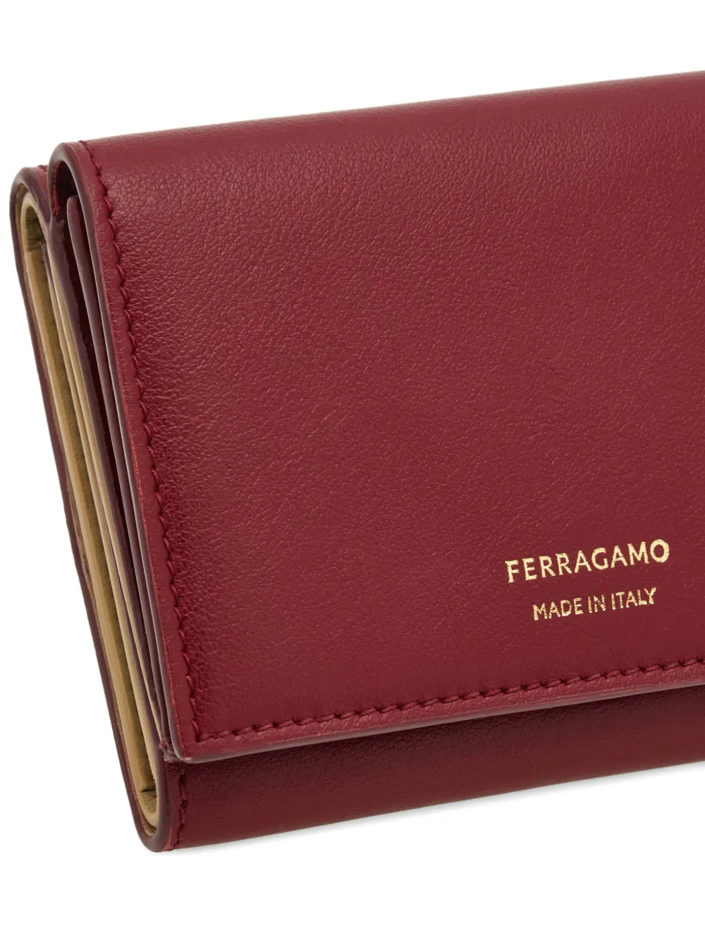 Ferragamo Tweekleurige portemonnee Rood