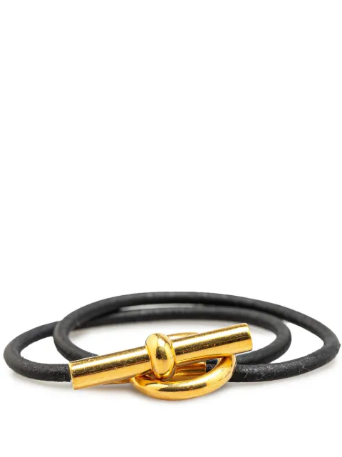 Hermès Pre-Owned 20th Century Leather Glenan Double Tour Bracelet costume bracelet