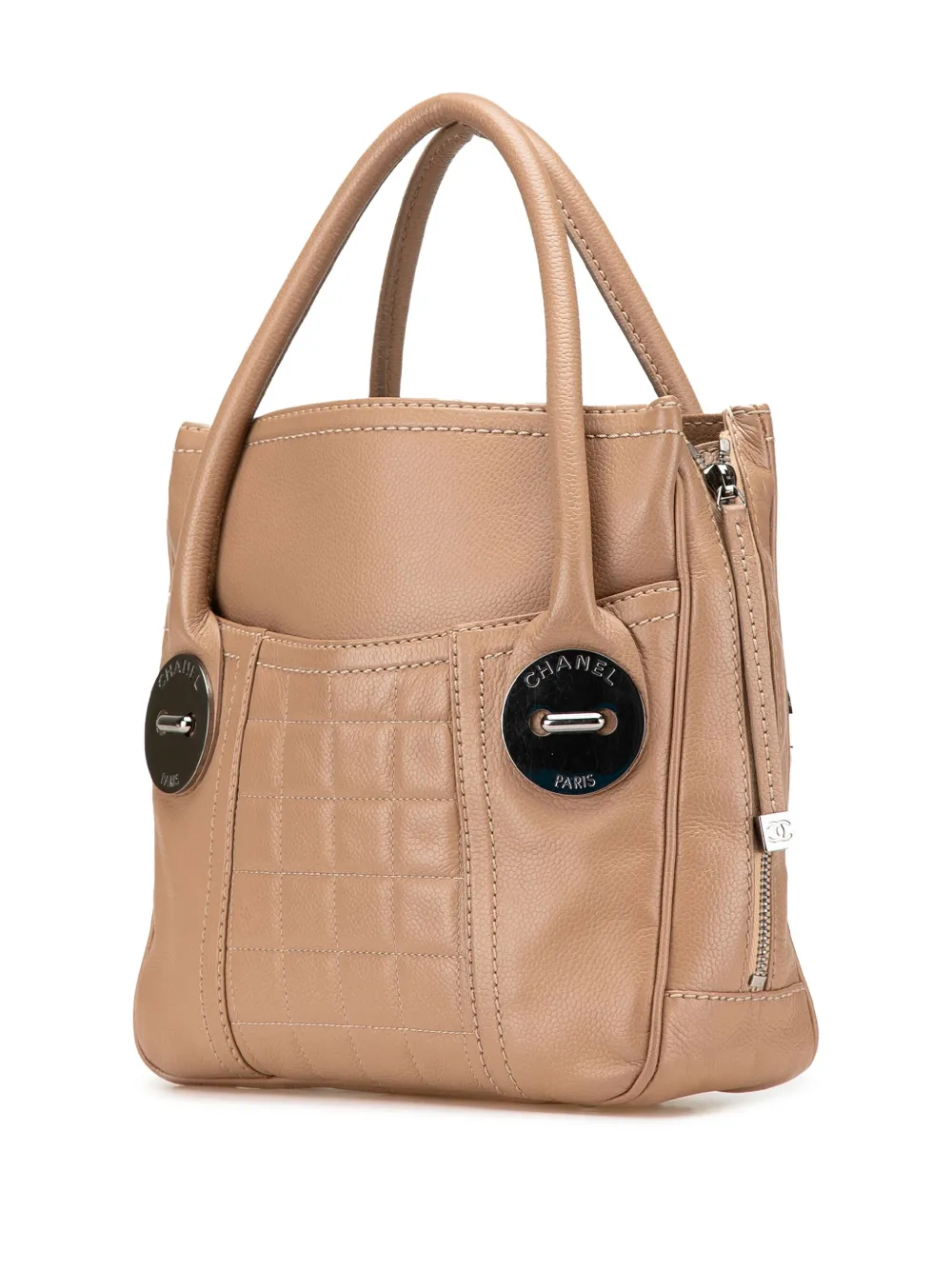 CHANEL Pre-Owned 2004-2005 Choco Bar Caviar Button handbag | Pre-Owned | Image 2