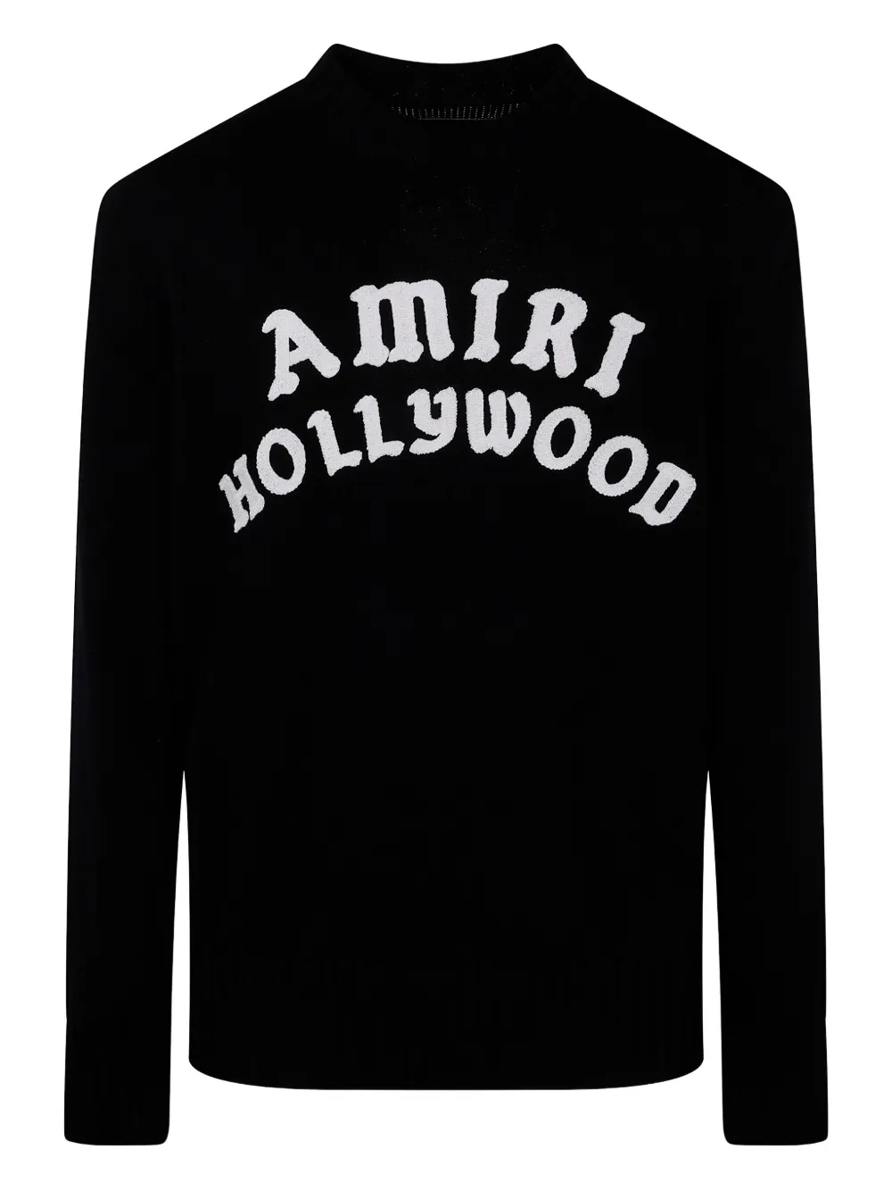 AMIRI Hollywood logo-embroidered knit sweater - ブラック AMIRI Hollywood logo-embroidered knit sweater - ブラック
