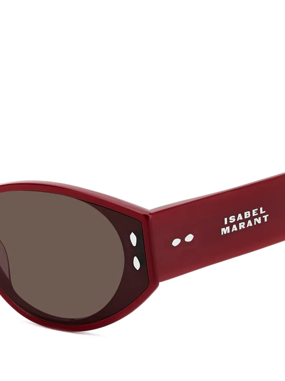 MARANT Zonnebril met ovalen montuur en studs Rood