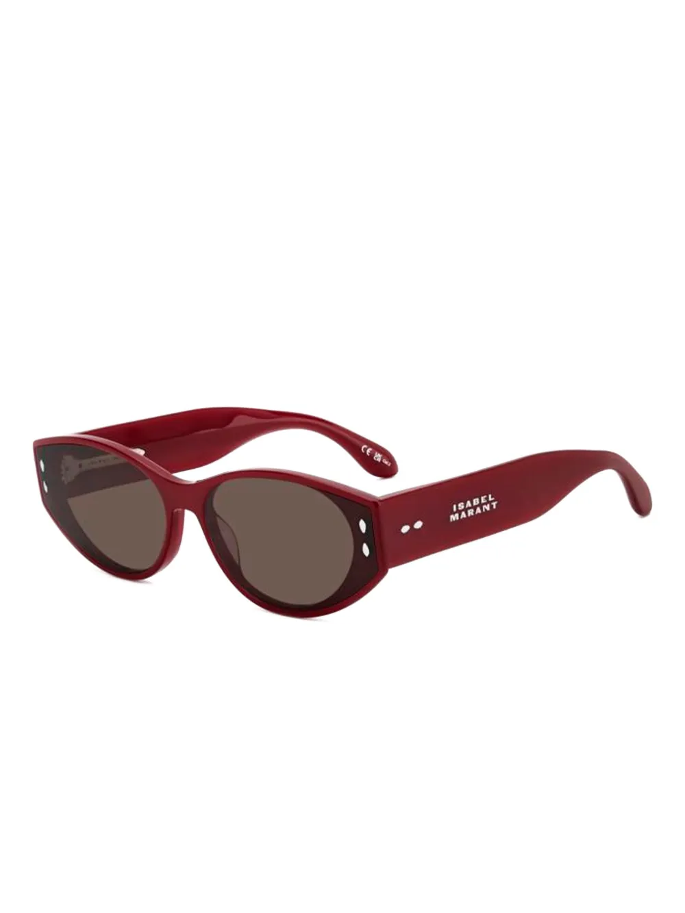 MARANT Zonnebril met ovalen montuur en studs Rood
