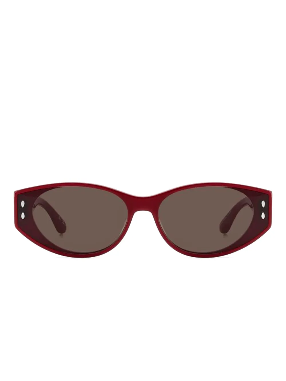 MARANT Zonnebril met ovalen montuur en studs Rood