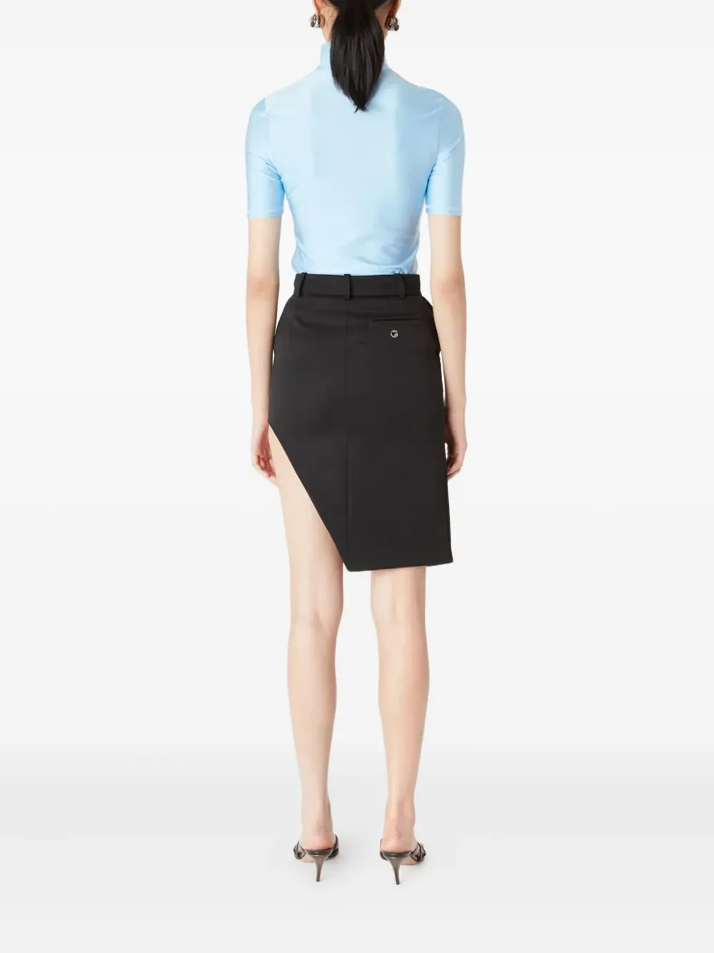 Coperni asymmetric tailored mini skirt Zwart