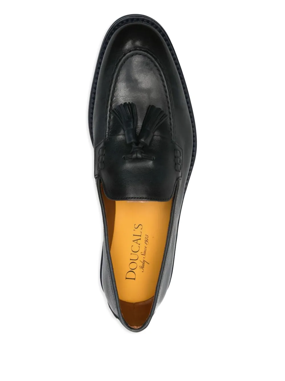 Doucal's tassel leather loafers Black