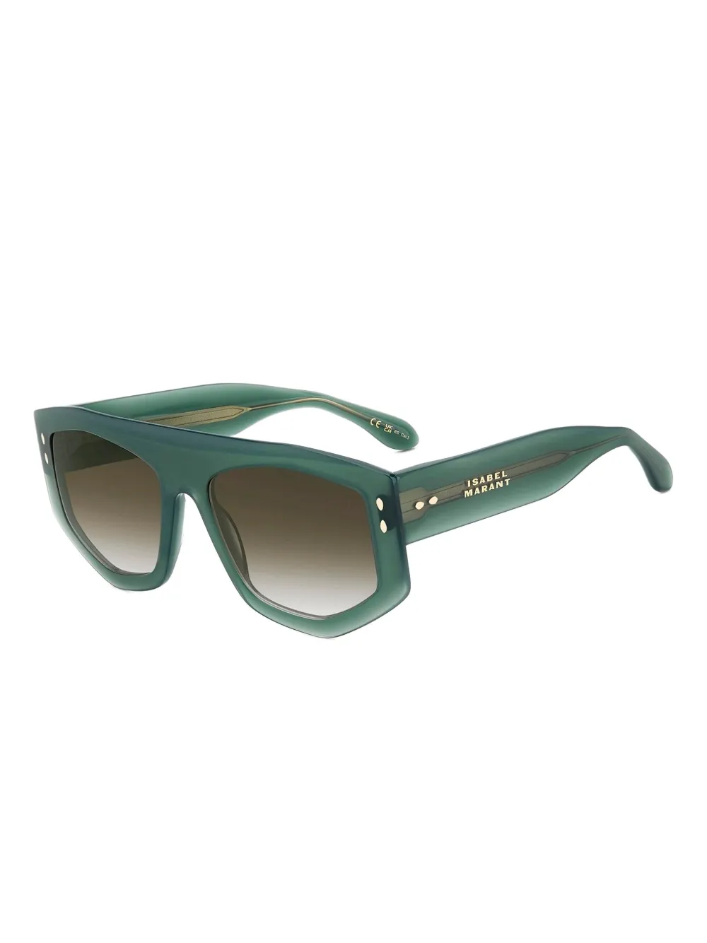 ISABEL MARANT IM0154 zonnebril met geometrisch montuur Groen