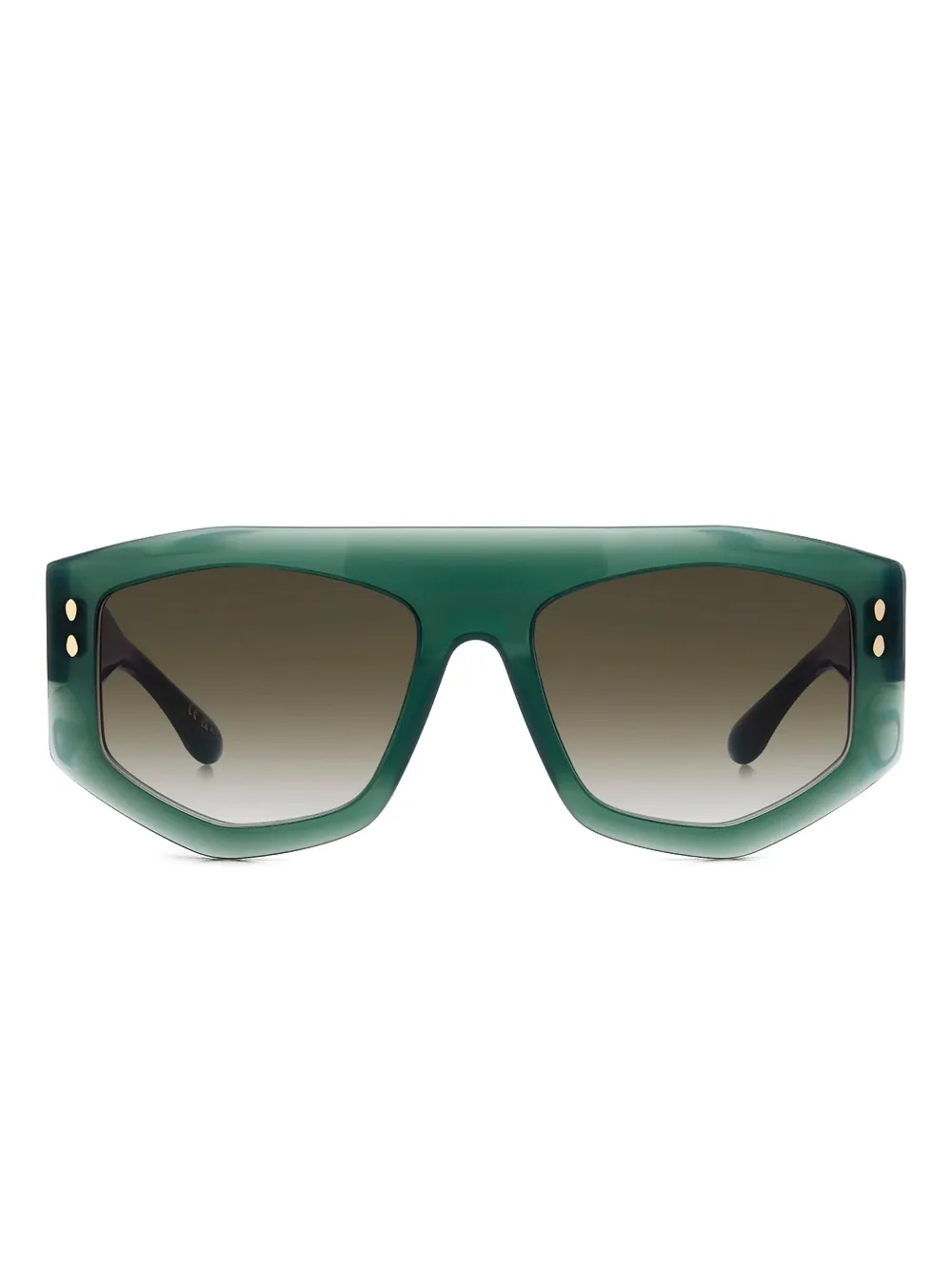 ISABEL MARANT IM0154 zonnebril met geometrisch montuur Groen