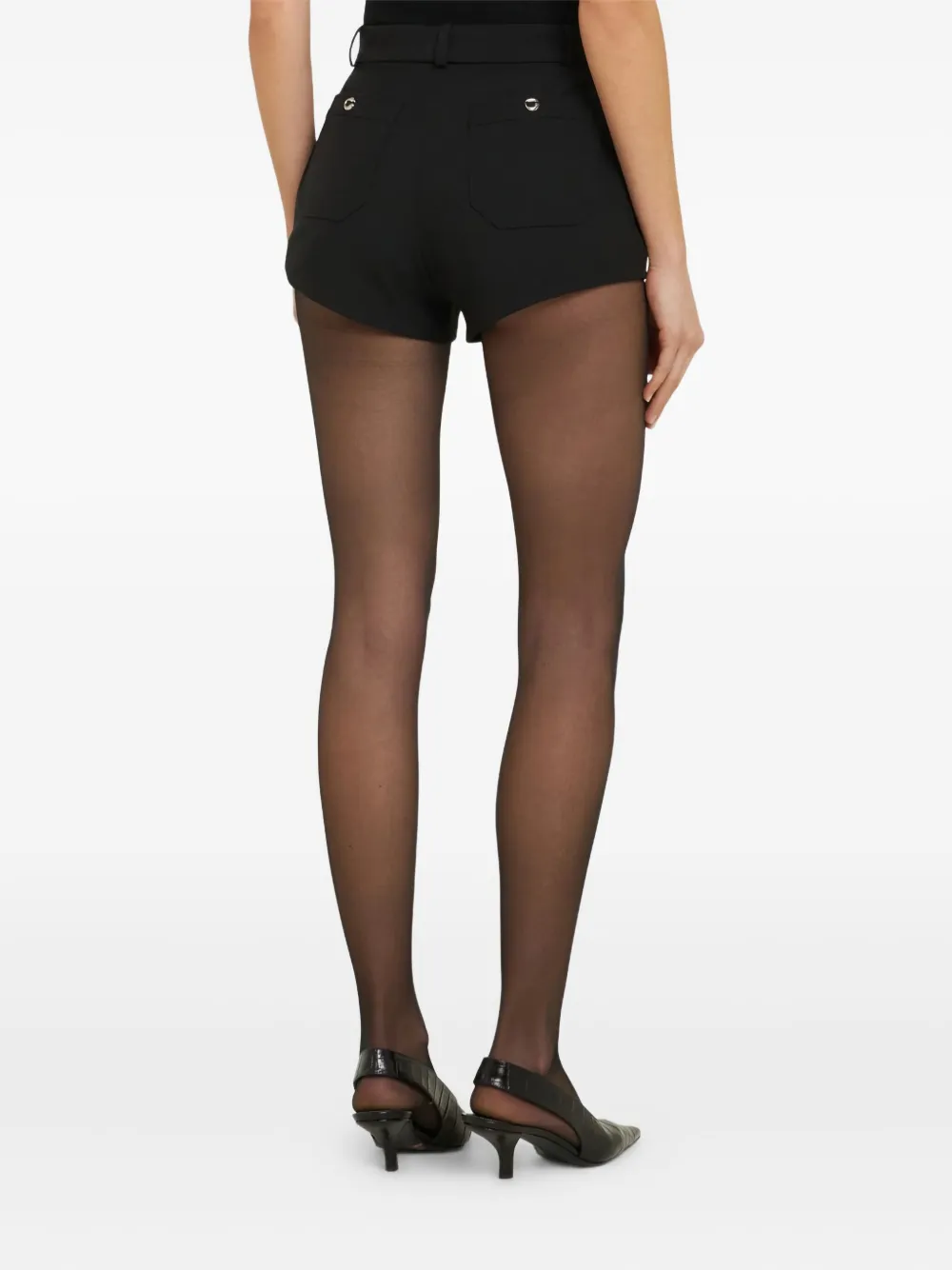 Coperni pocket-detail high-waisted shorts Zwart