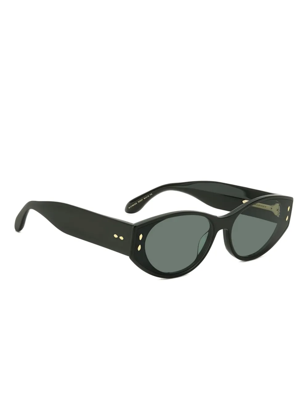 MARANT Zonnebril met ovalen montuur en studs - Zwart