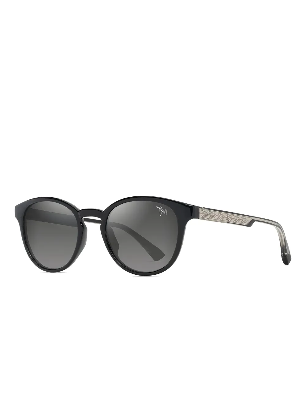 Maui Jim Hiehie オーバルフレーム サングラス - ブラック Maui Jim Hiehie オーバルフレーム サングラス - ブラック