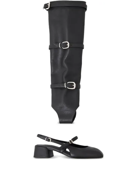 MORSICA Olimpia buckle-strap leather knee-high boots