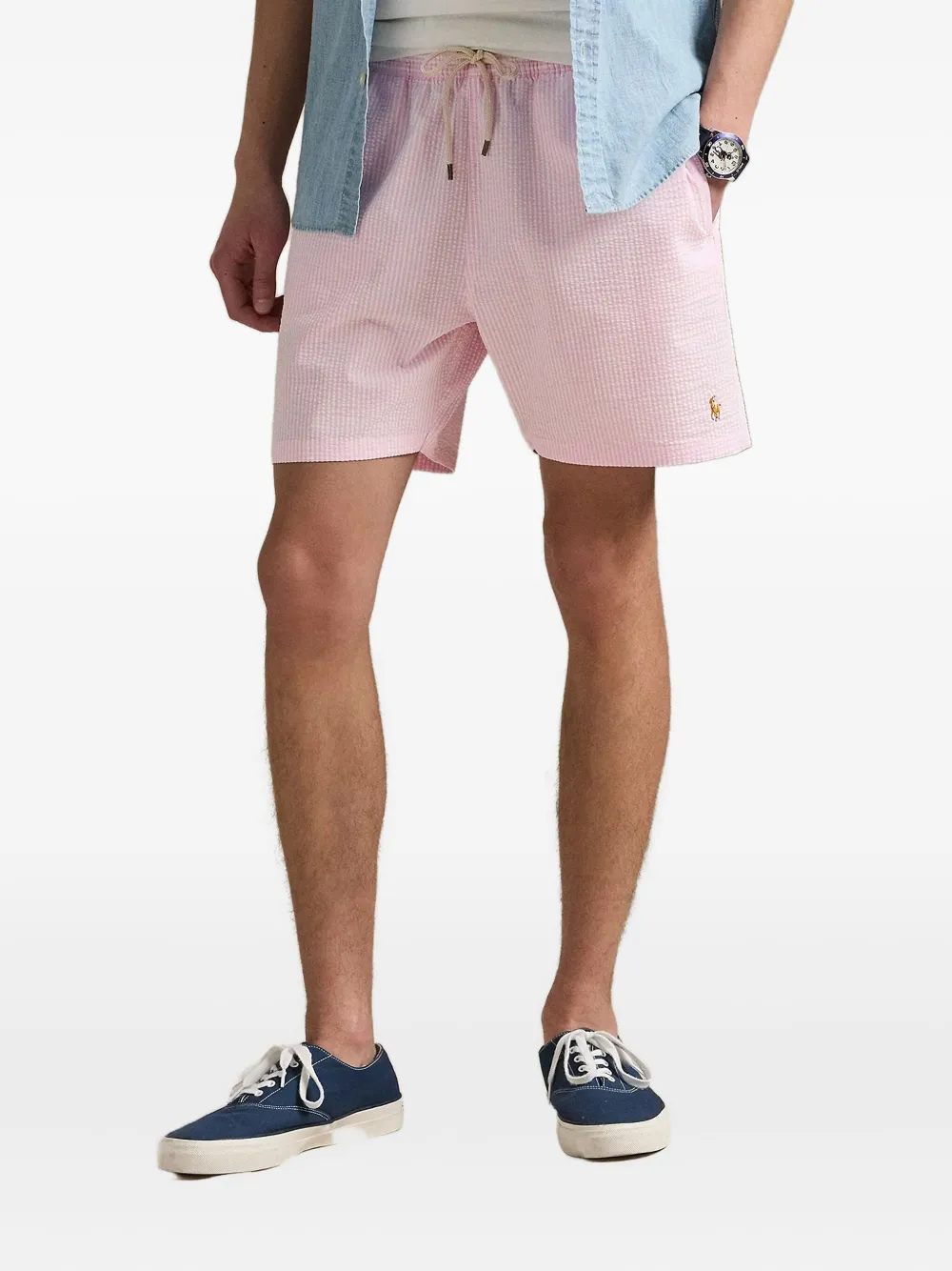 Polo Ralph Lauren gingham drawstring shorts Roze