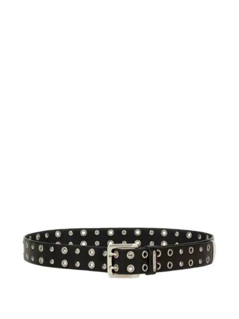 OUR LEGACY eyelets studded leather belt