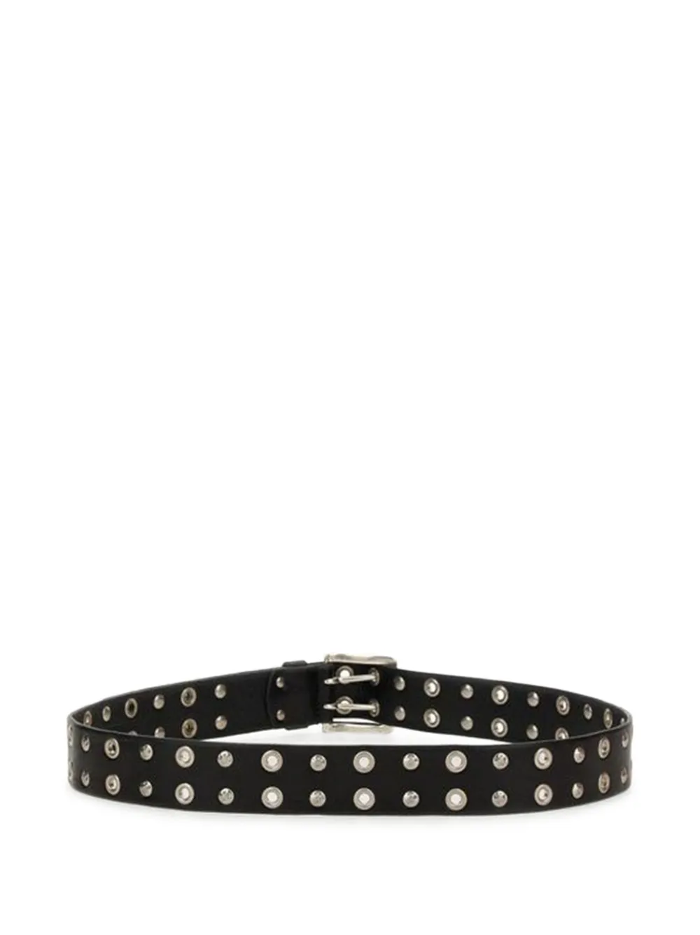 OUR LEGACY Leren riem met ringlets - Zwart