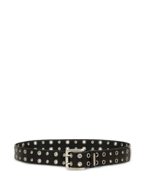 OUR LEGACY eyelets studded leather belt