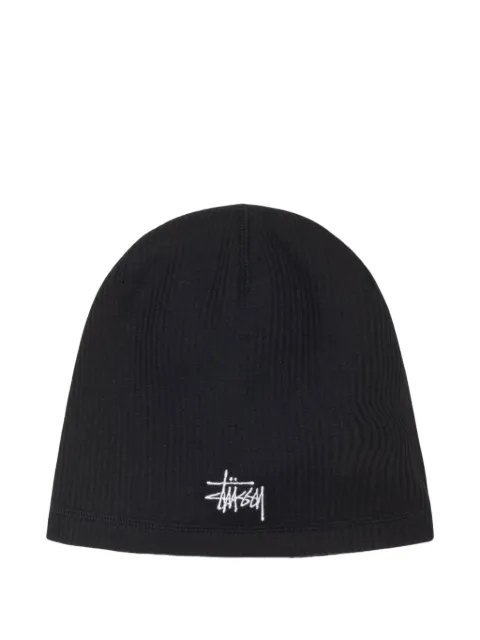 Stüssy logo刺绣罗纹套头帽