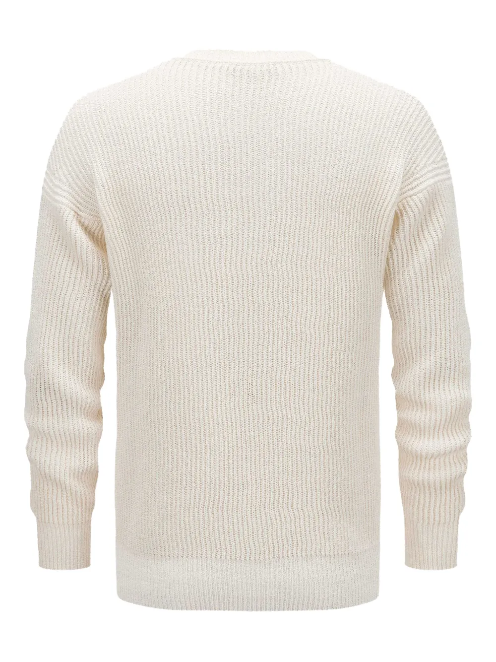 Roberto Collina ribbed knit sweater RB4502 NATURALE