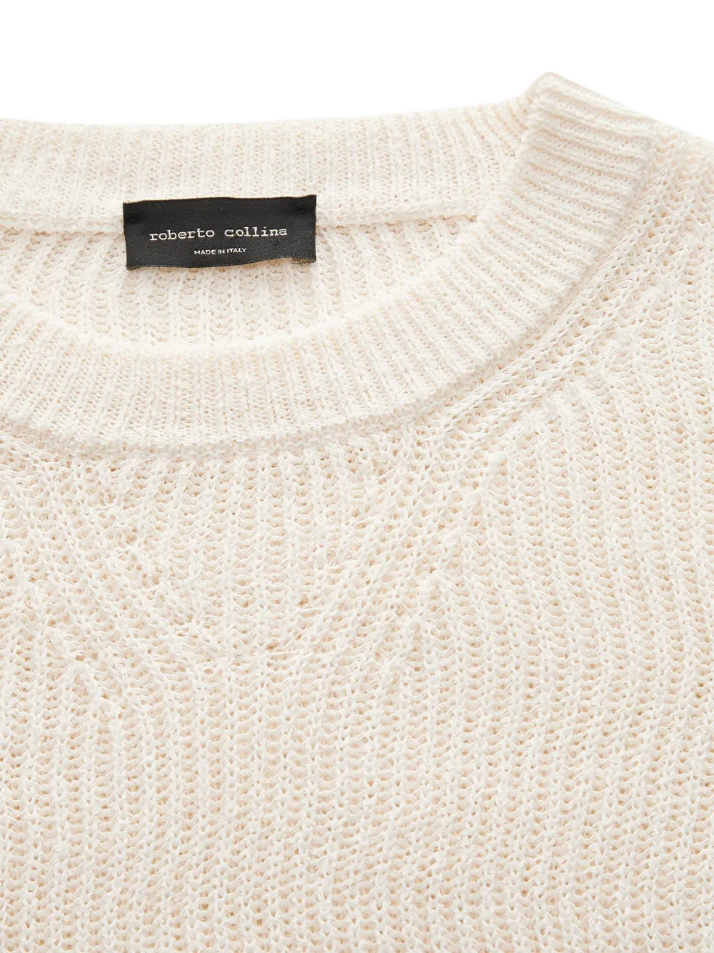 Roberto Collina ribbed knit sweater RB4502 NATURALE