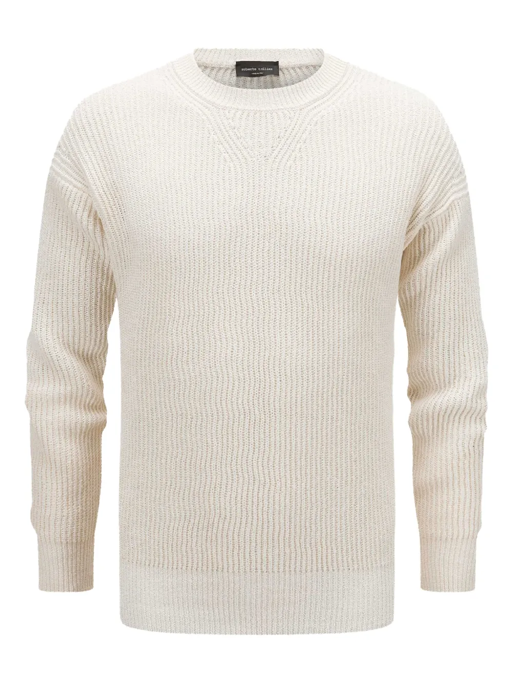 Roberto Collina ribbed knit sweater RB4502 NATURALE