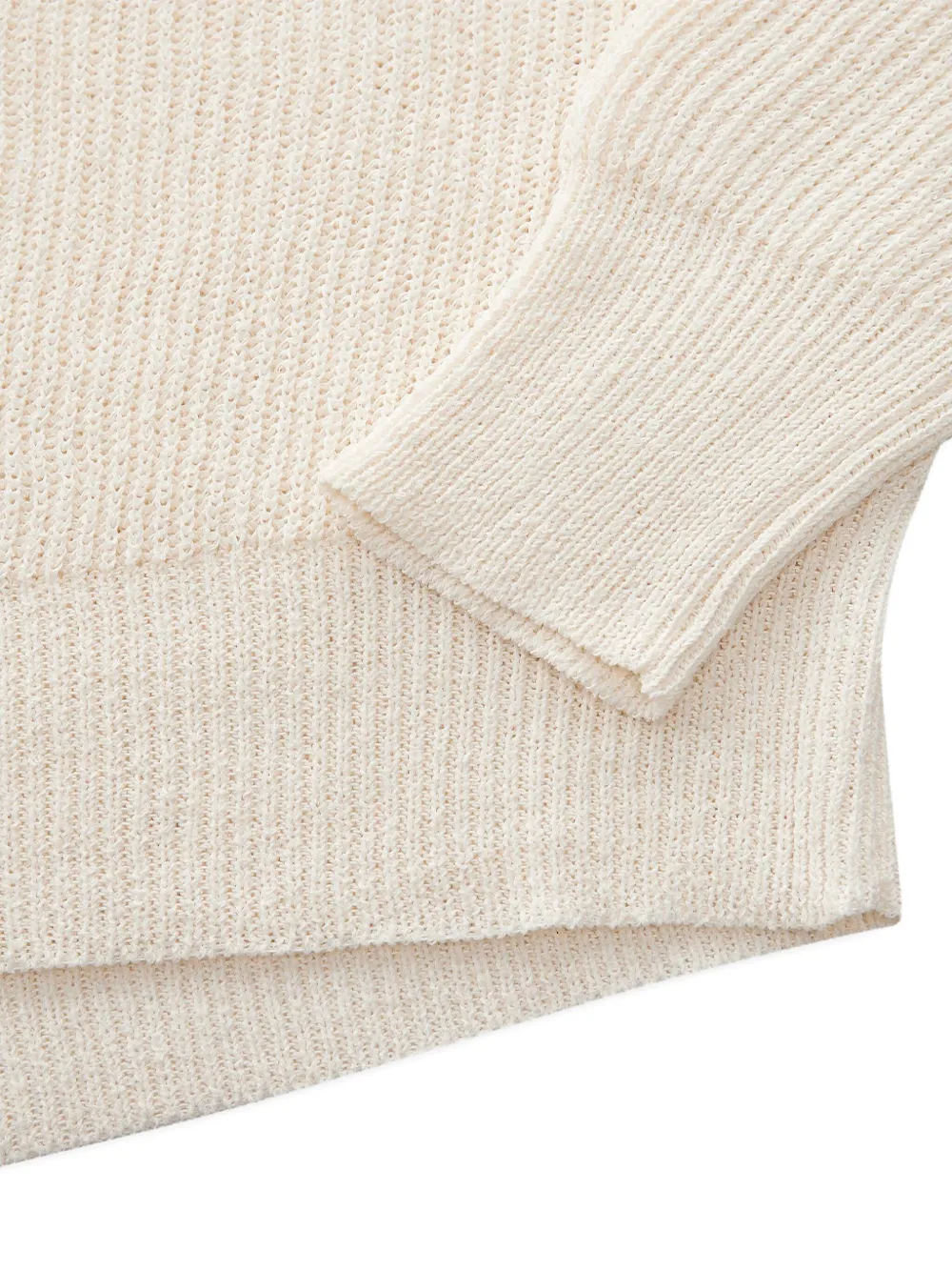 Roberto Collina ribbed knit sweater RB4502 NATURALE