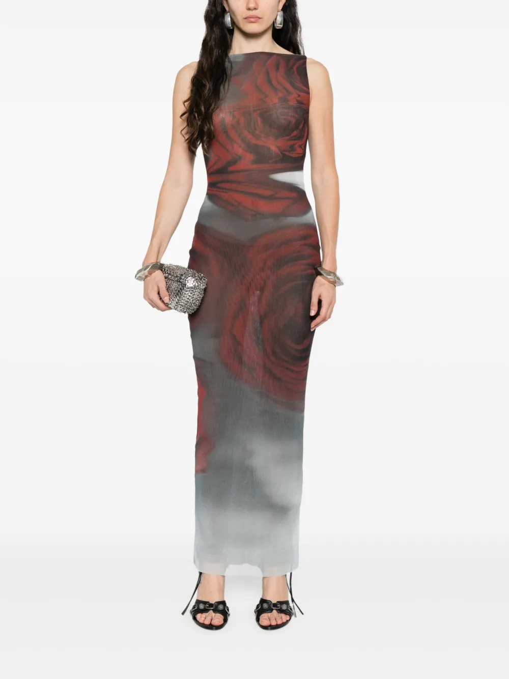 Jean Paul Gaultier rose-print midi dress | Cocktail & Party Dresses | Image 2