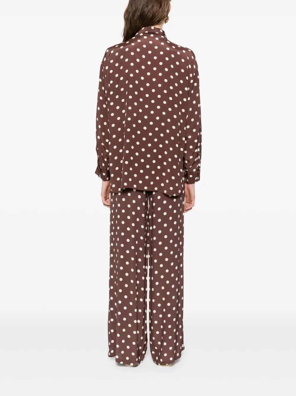 SO ALLURE Broek met stippen Bruin