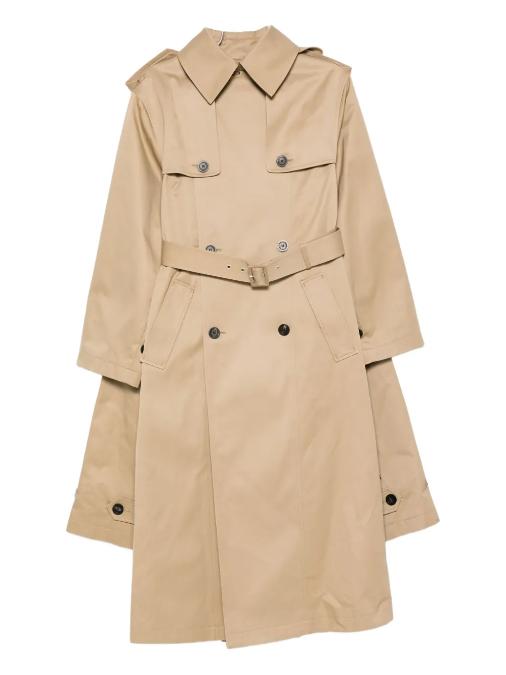 Jean Paul Gaultier Double-breasted Belted Trench Coat In Neutral