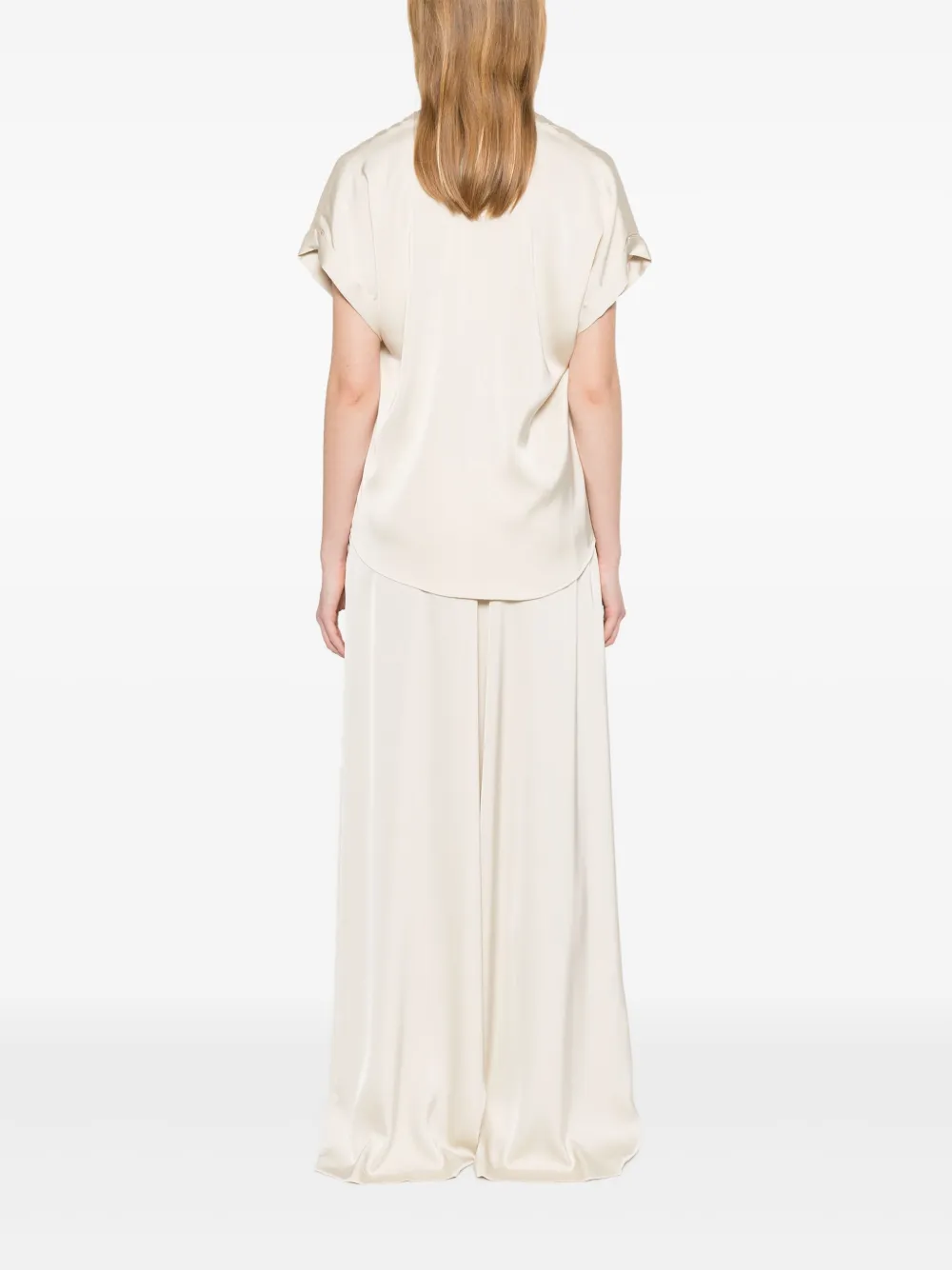 SO ALLURE Satijnen broek Beige