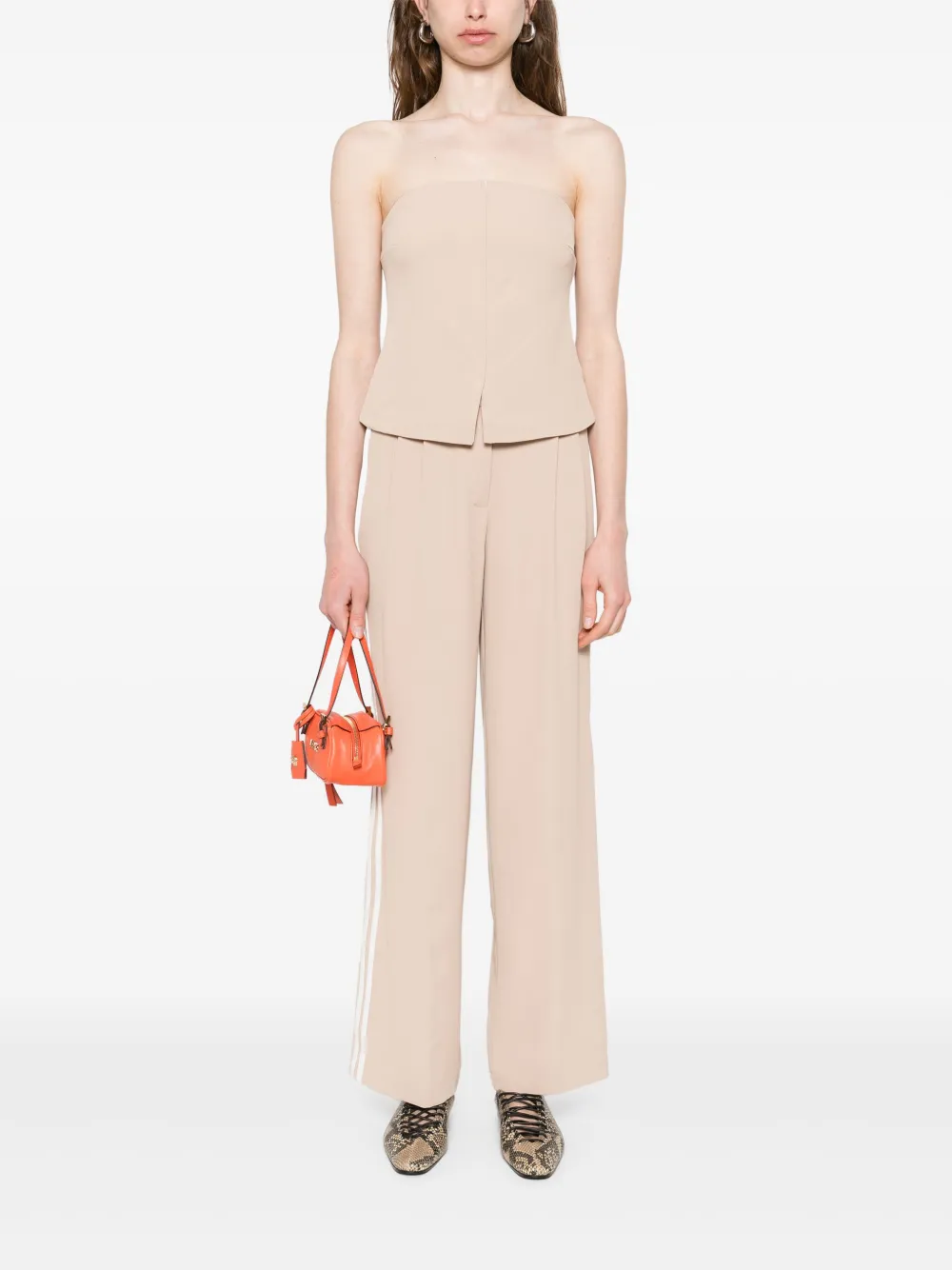 SO ALLURE Broek met zijstreep - Beige