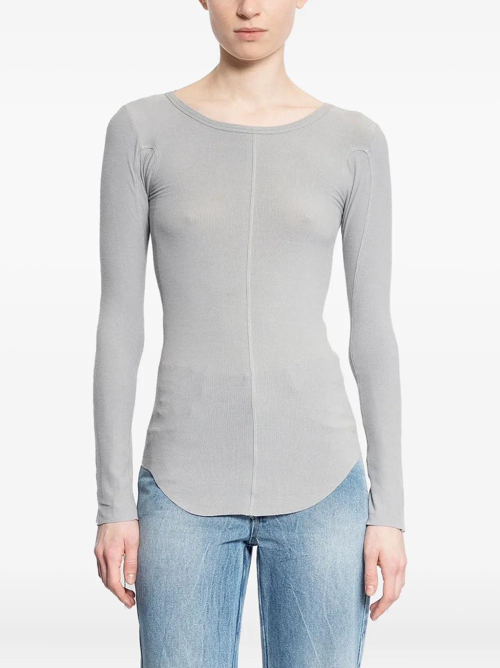 Andrea Ya'aqov ribbed long-sleeved T-shirt | Grey | Image 1