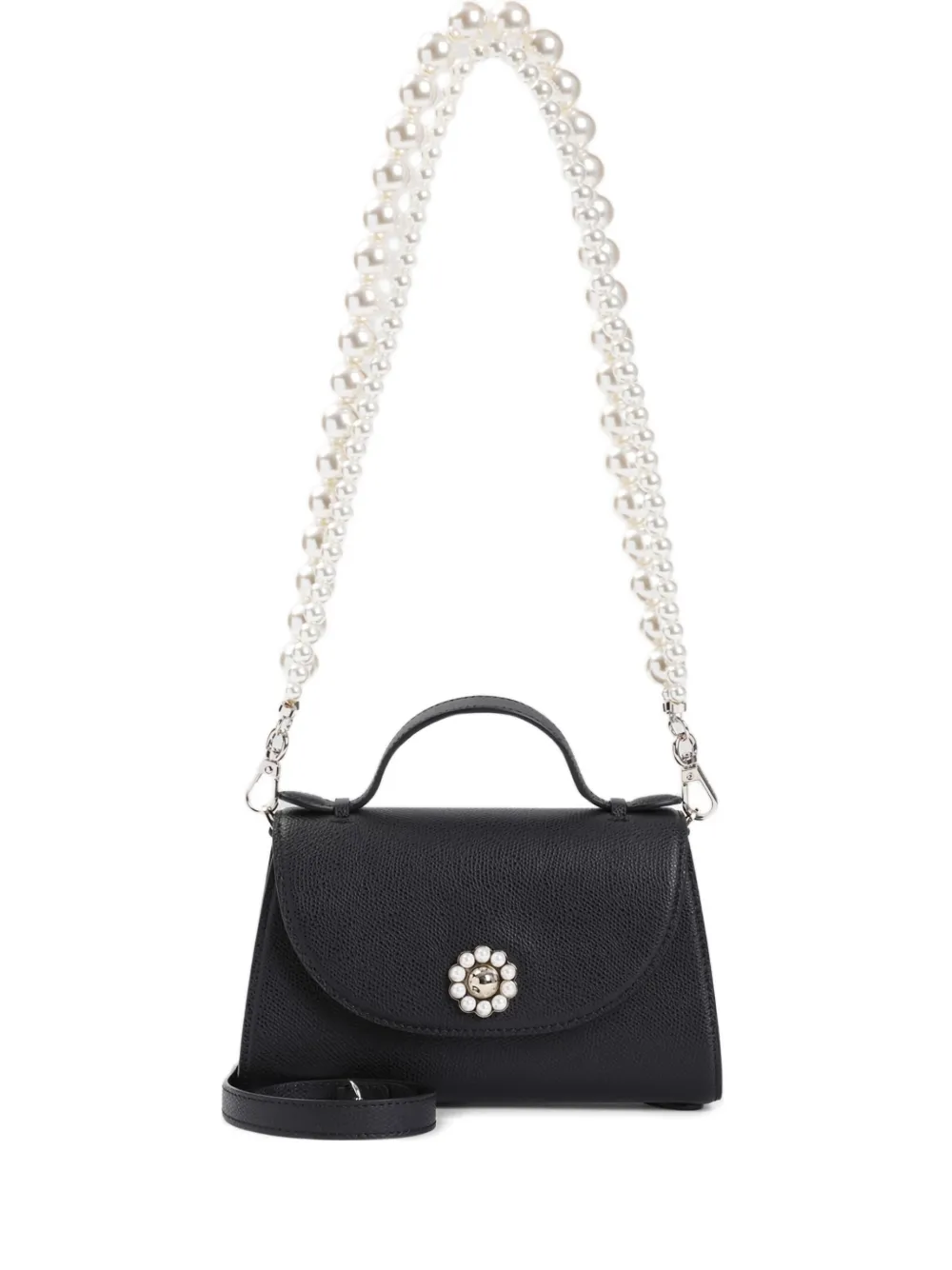 Simone Rocha Pearl-embellished Satchel Bag In Black