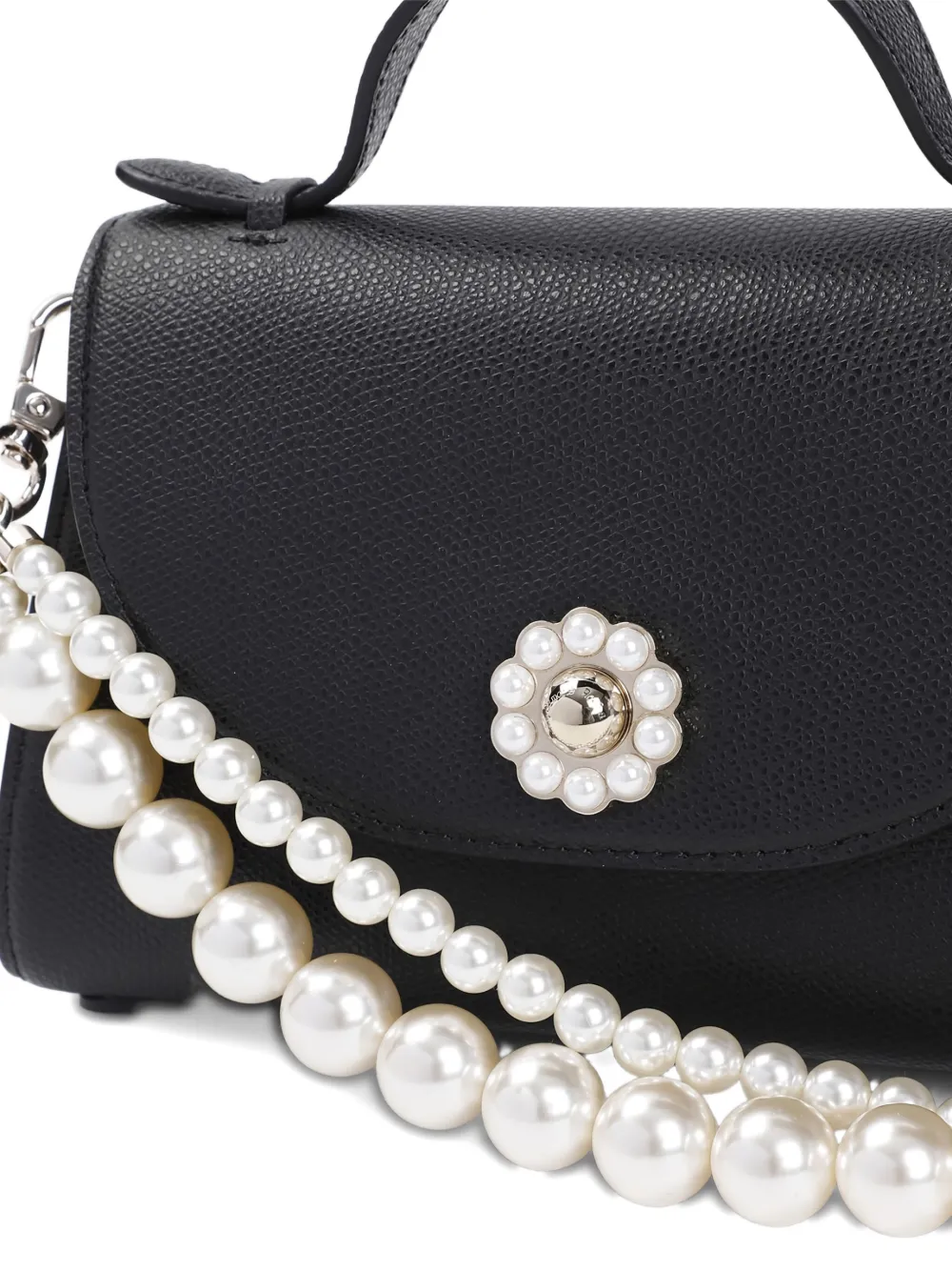 Simone Rocha Pearl-embellished Satchel Bag In Black