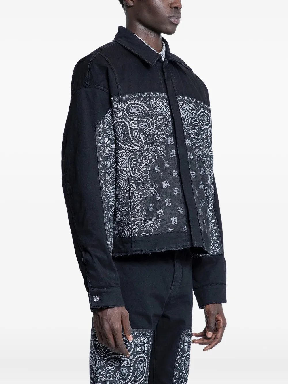 AMIRI PAISLEY-PRINT DENIM JACKET