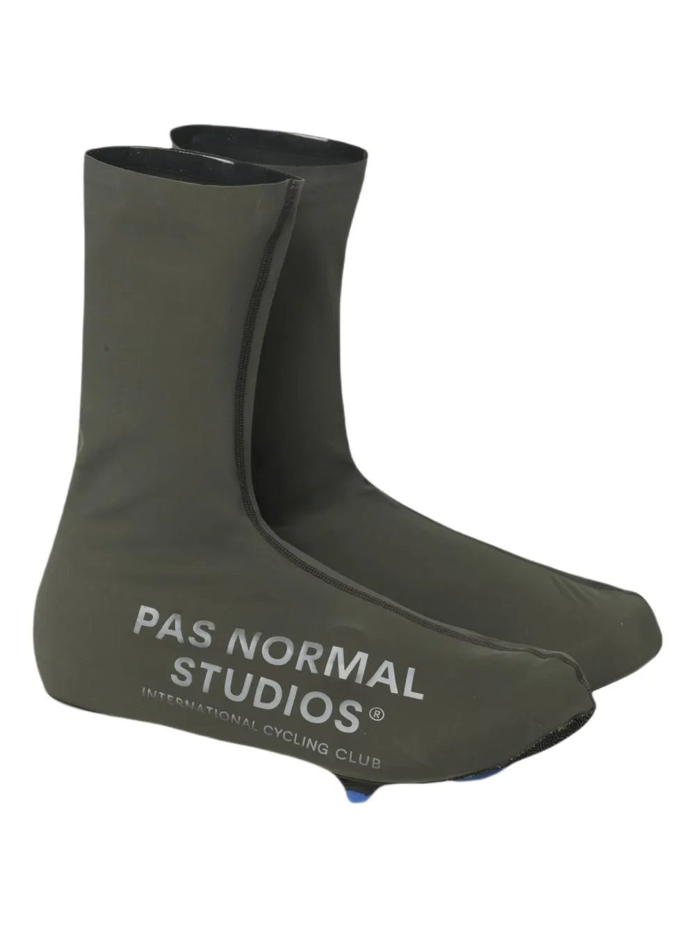 Pas Normal Studios zip-front cycling shoe covers performance equipment | Green | Image 1