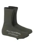 Pas Normal Studios zip-front cycling shoe covers performance equipment - Green