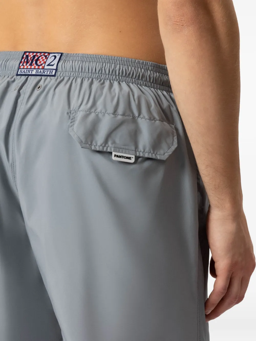 Mc2 Saint Barth X Pantone® Drawstring Swim Shorts In Gray