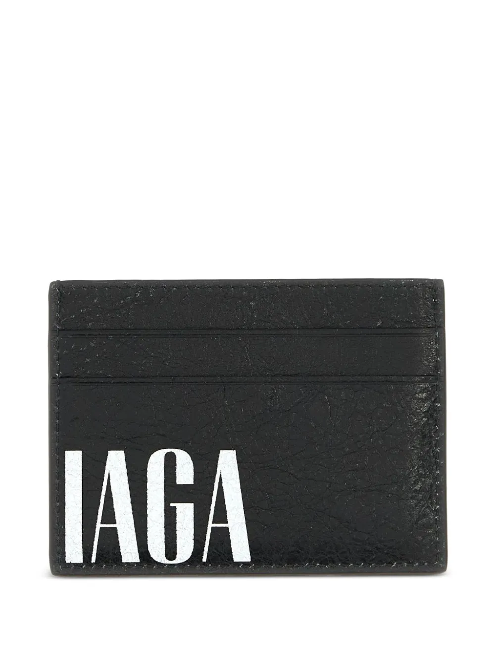 Balenciaga Logo-print Card Holder In Black
