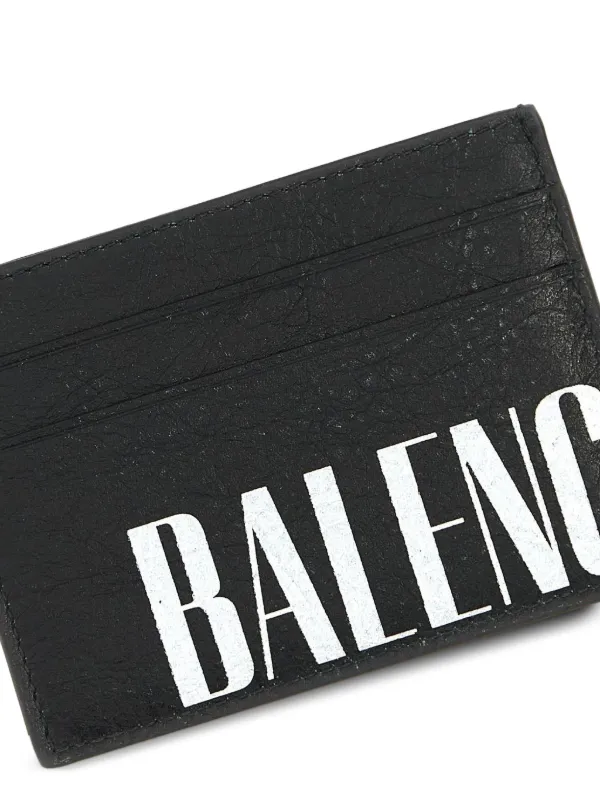 Balenciaga logo-print Card Holder | Black | FARFETCH