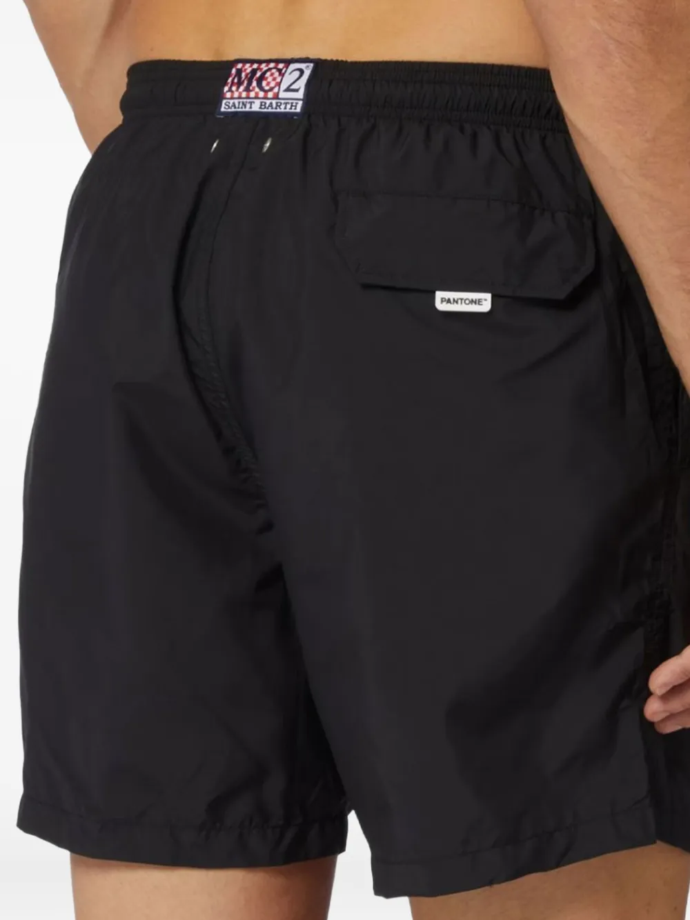 Mc2 Saint Barth Lighting Pantone Black Swim Shorts In Black