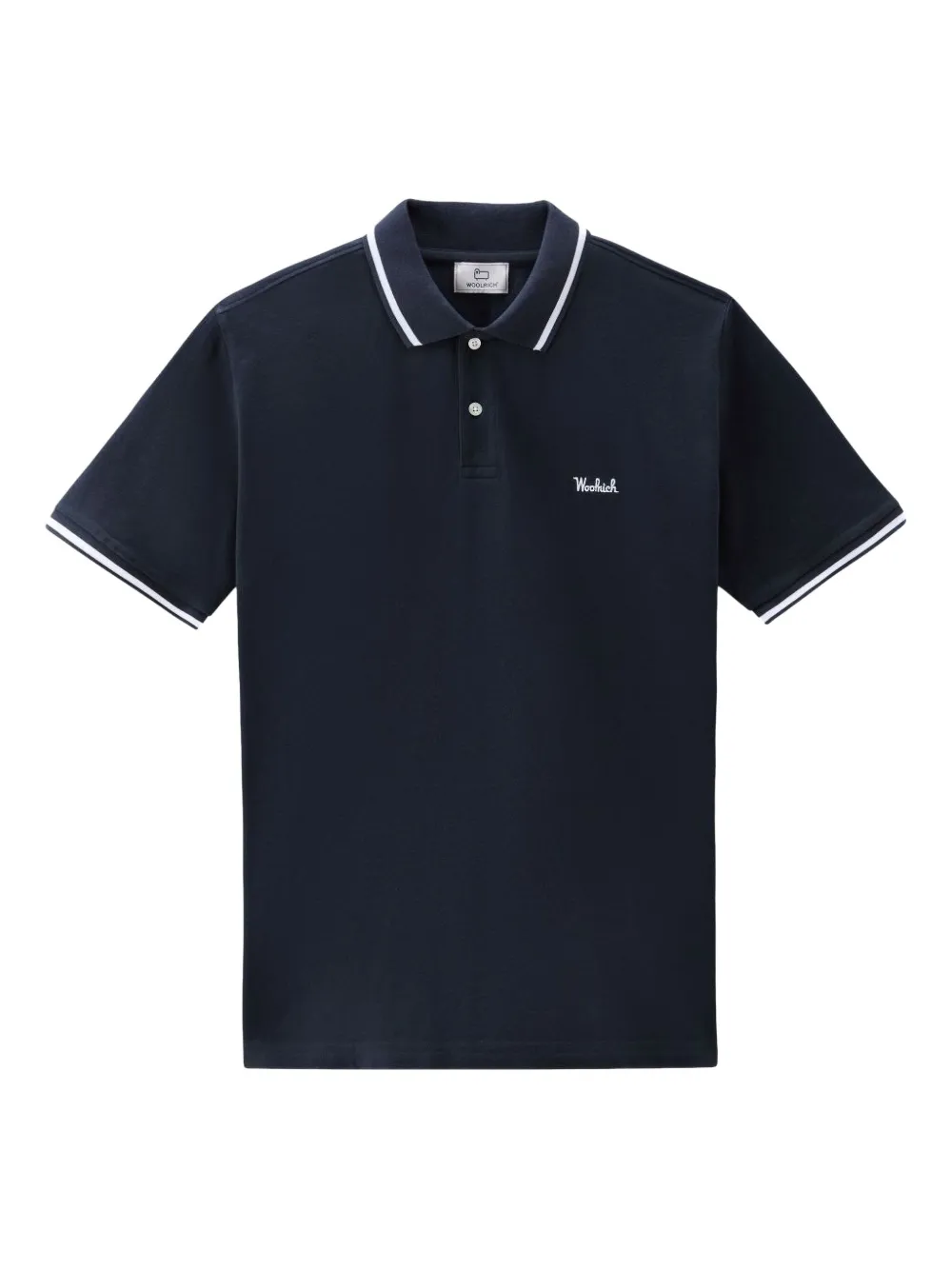 tipped-collar polo shirt
