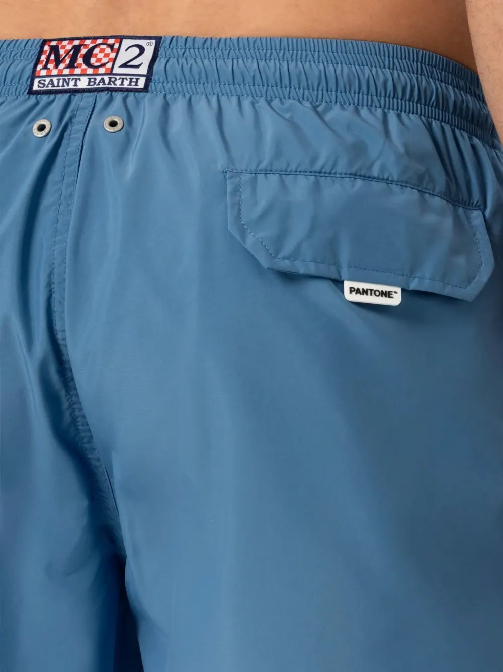 Mc2 Saint Barth X Pantone® Drawstring Swim Shorts In Blue