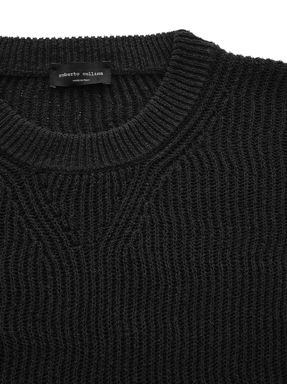 Roberto Collina ribbed crew-neck sweater Zwart