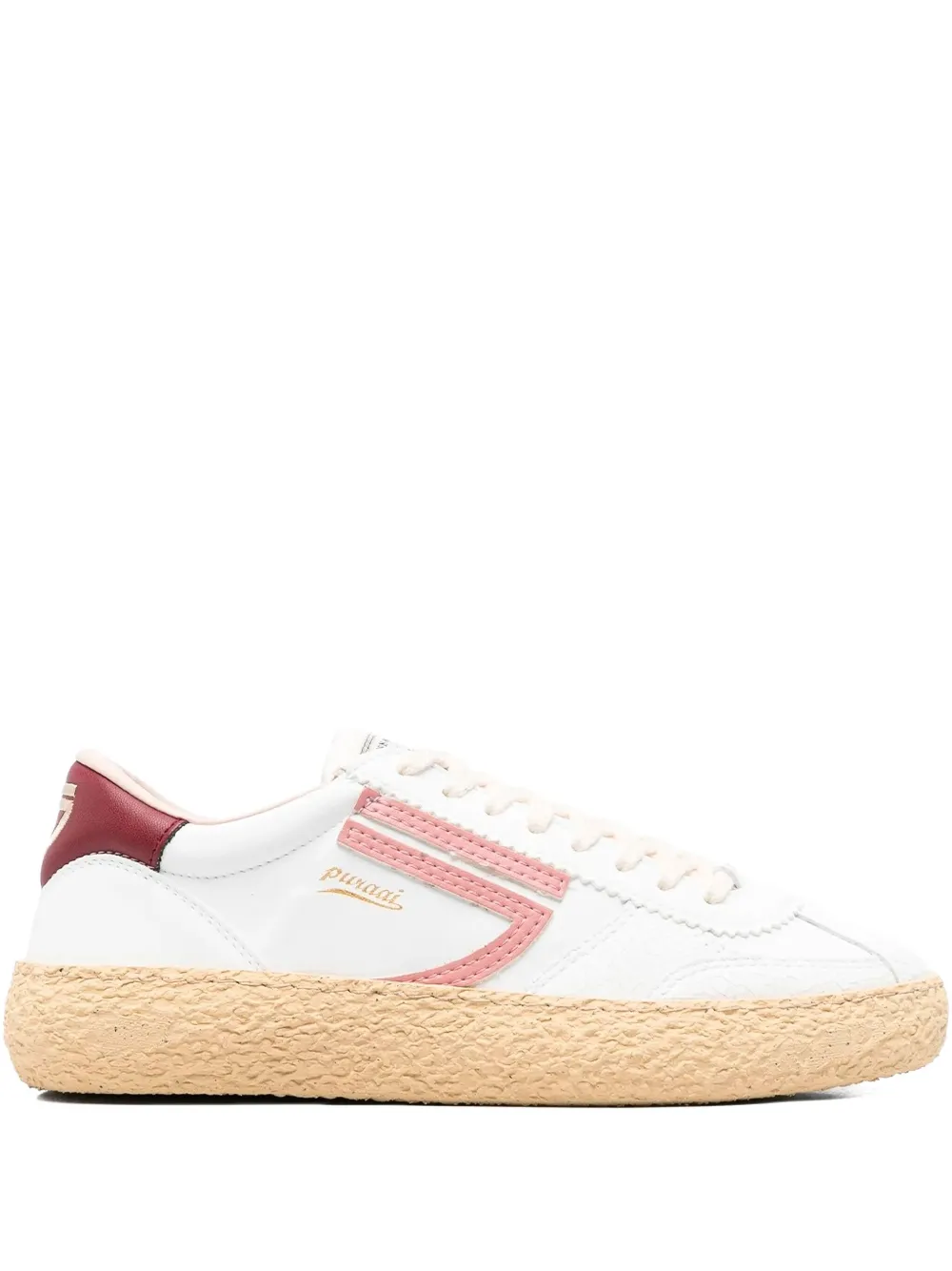 Puraai Vintage leather sneakers White