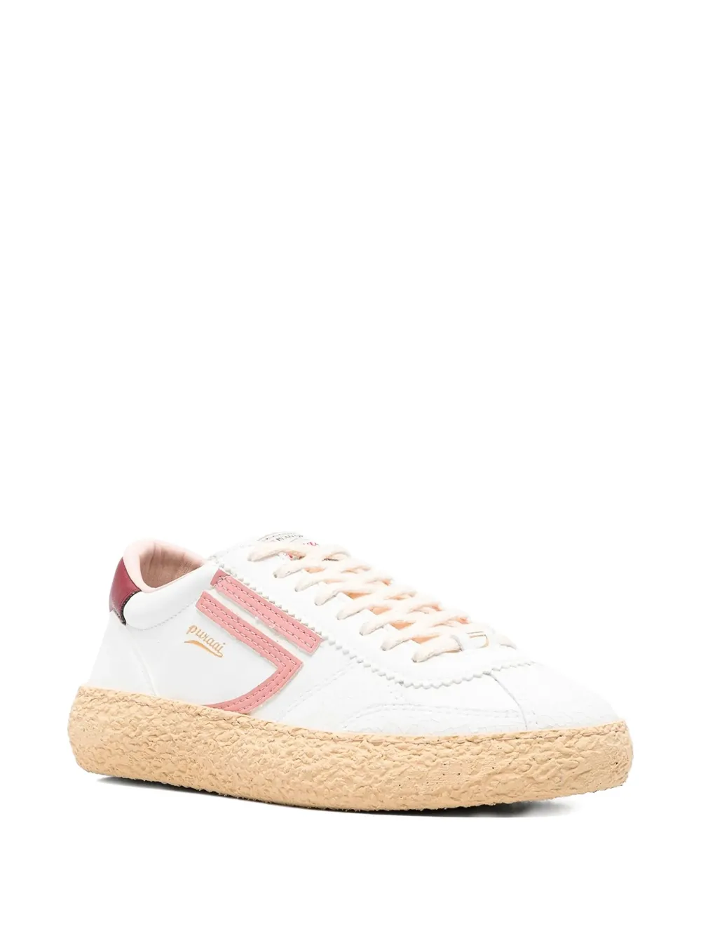 Puraai Vintage leather sneakers White